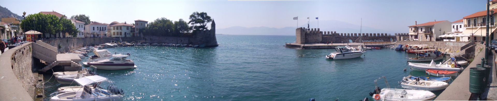 Panoramic of the port of Nafpaktos