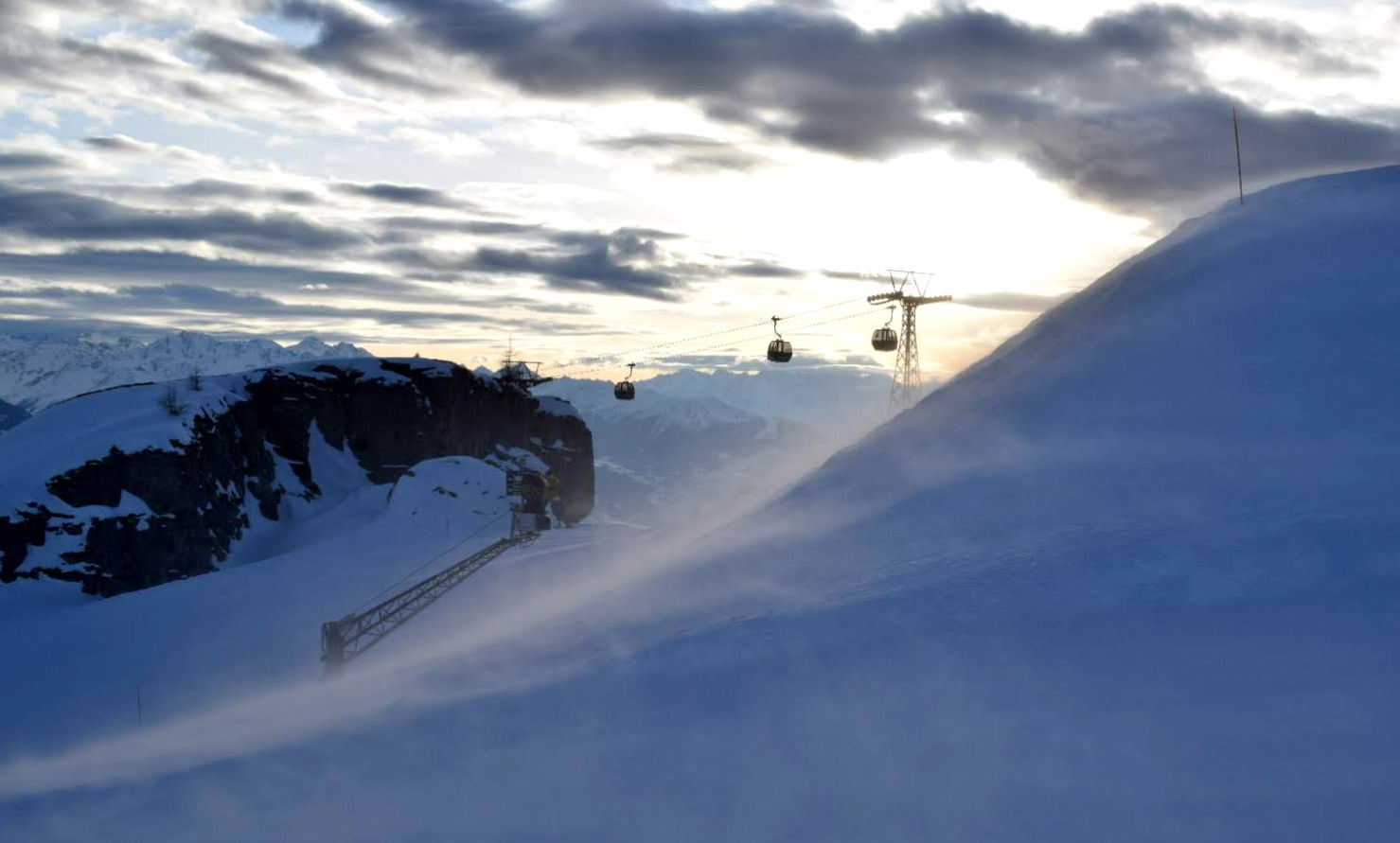 Cable car near Crans Montana