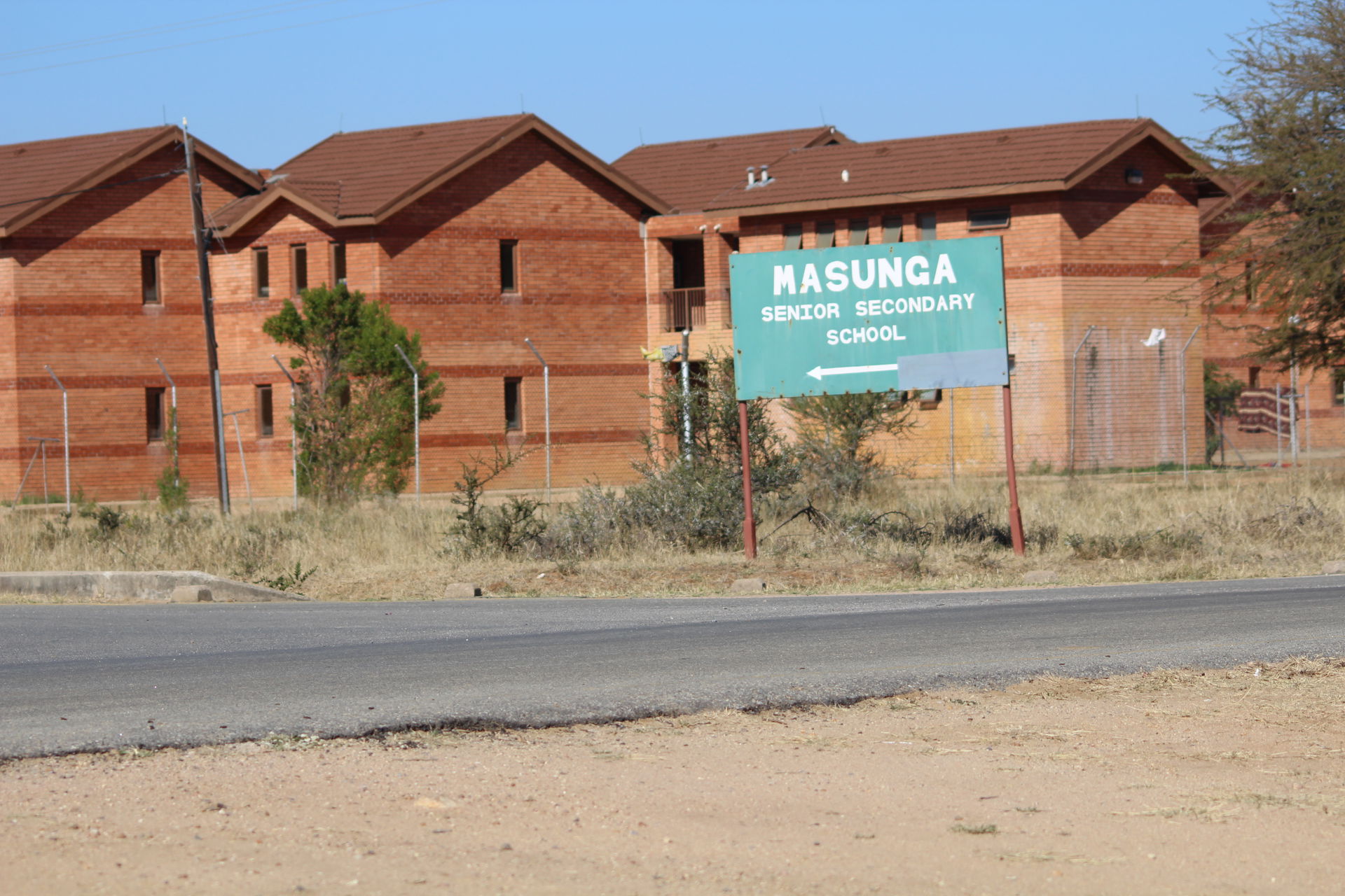 Masunga Senior Secondary School, photo taken north of the main …