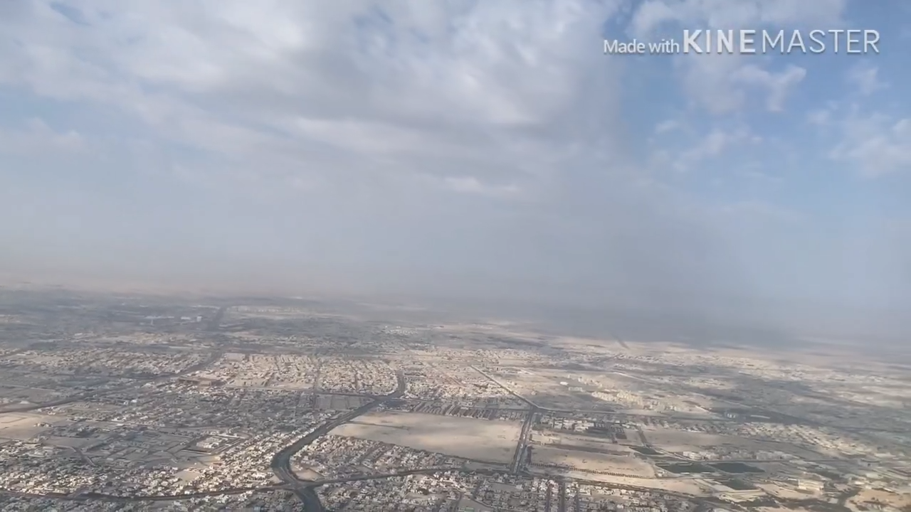 Aerial view of northern Doha and Al Daayen in Qatar.