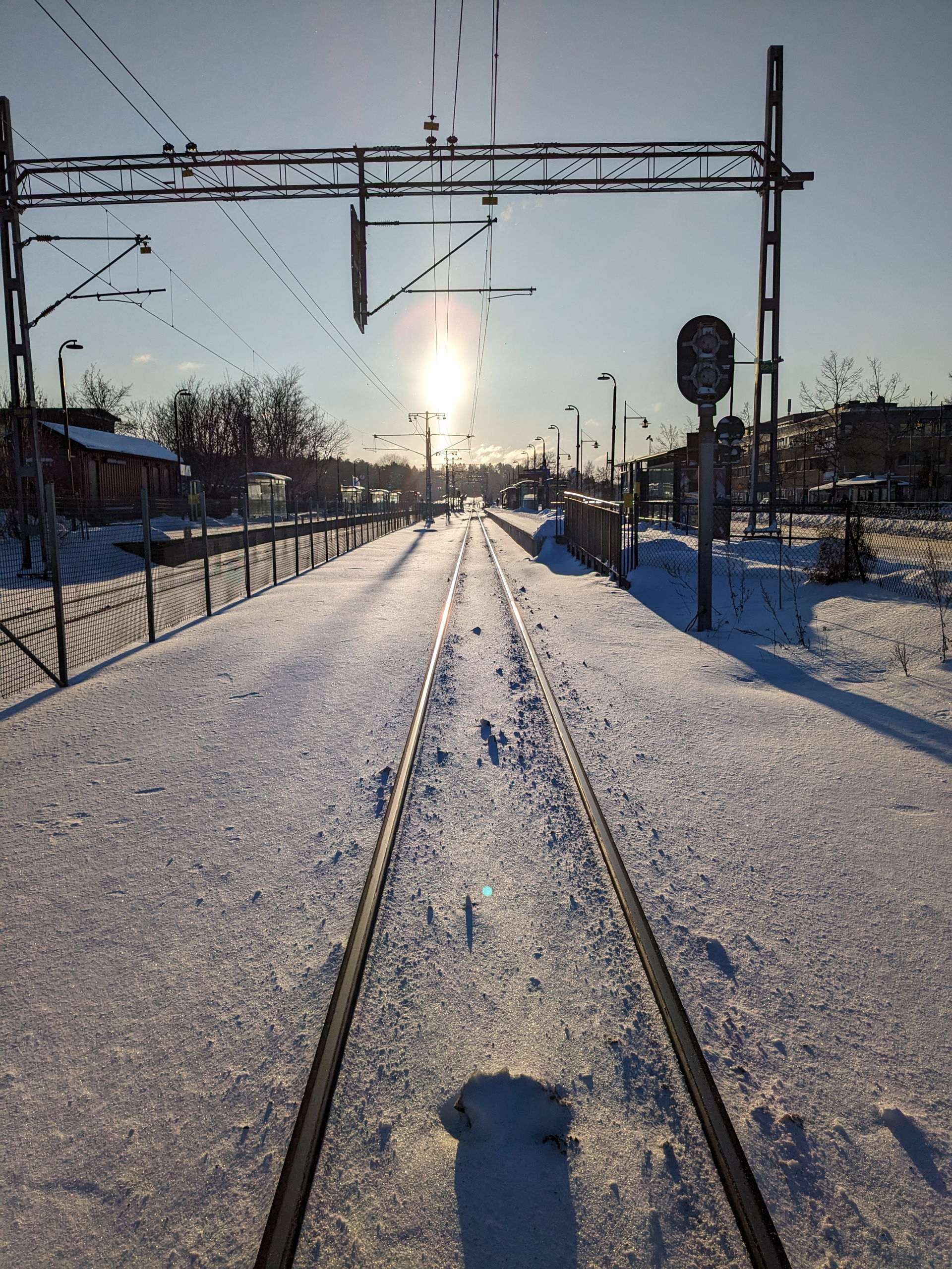 Vallentuna in a snowy winter