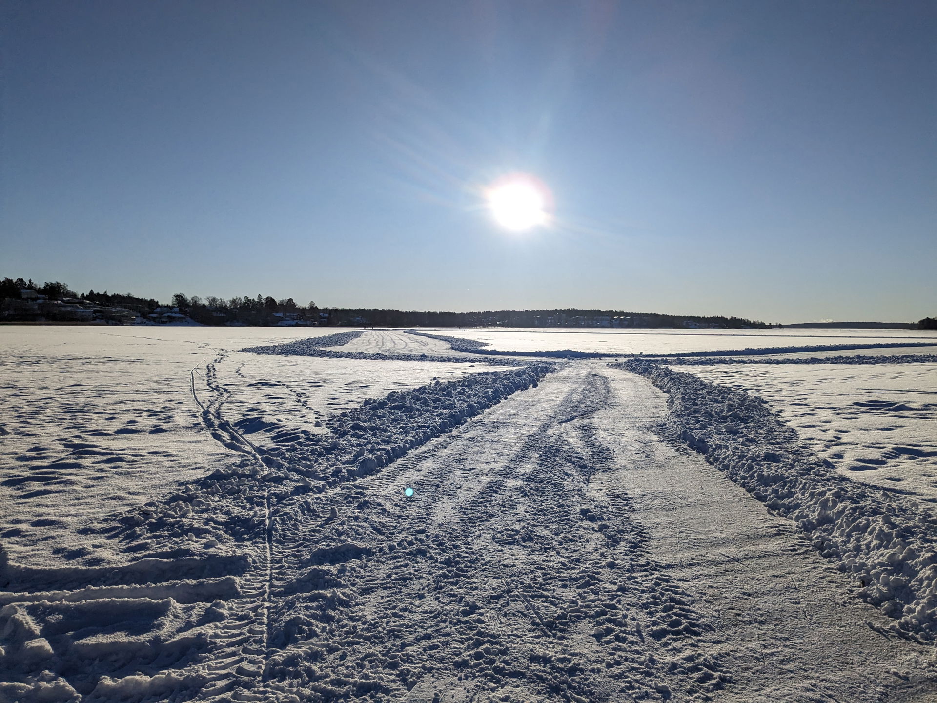 Vallentuna in a snowy winter