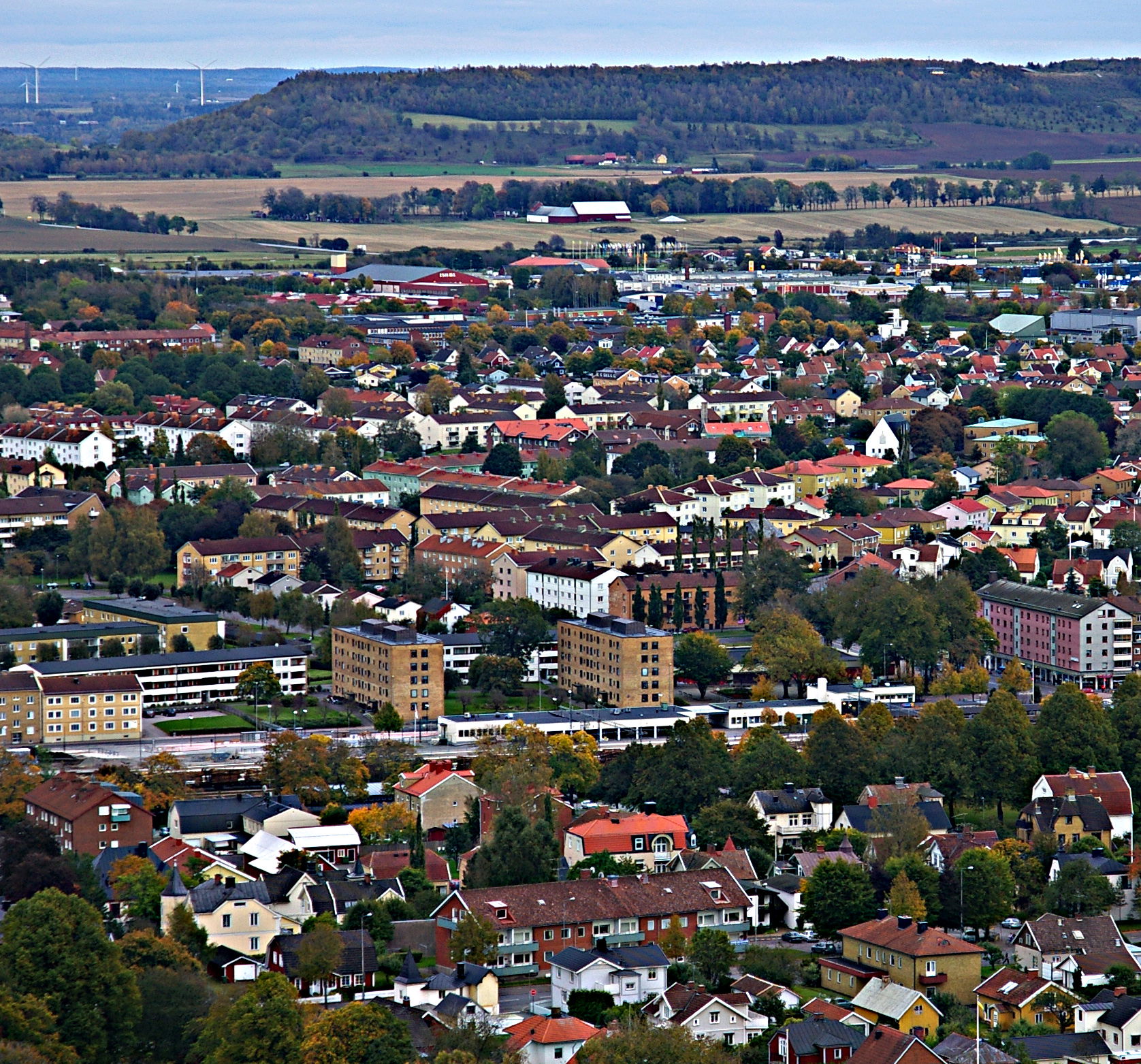 The town Falköping in Västergötland, Sweden. Photographed from …