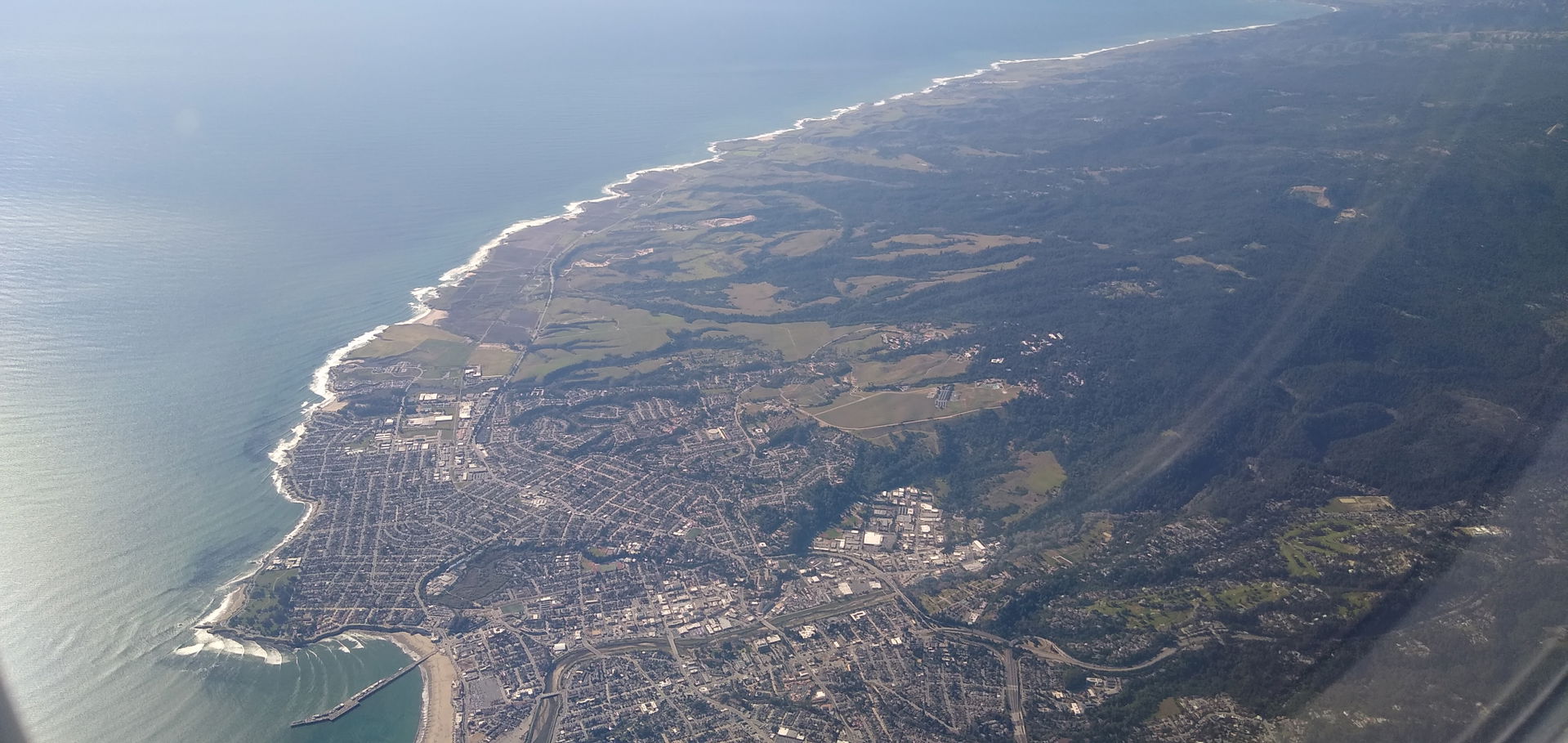 Aerial photograph of Santa Cruz, California