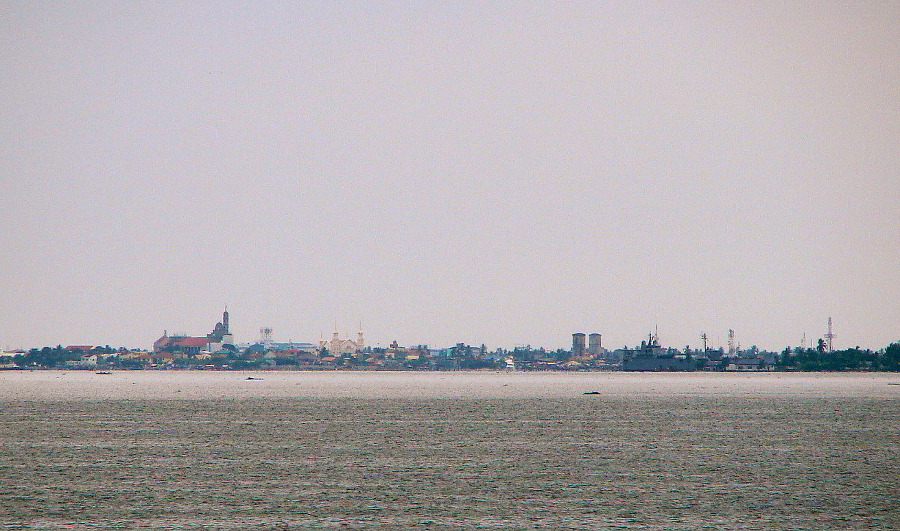Cavite City, as seen across the Manila Bay, the Philippines