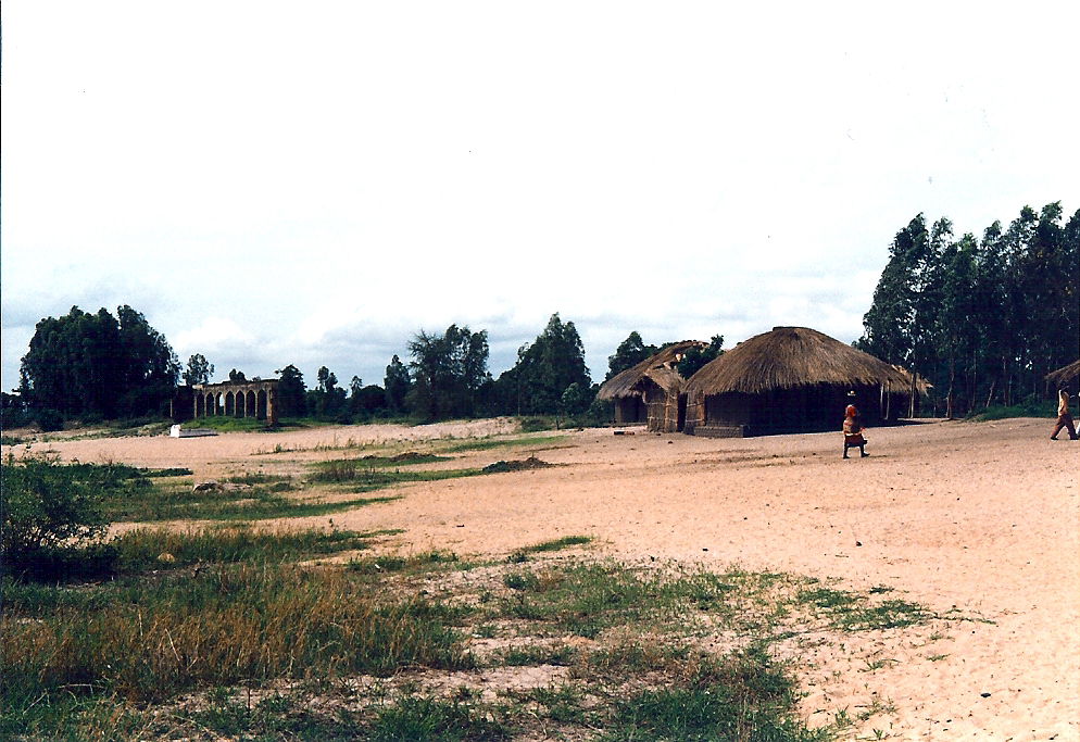 Traditional mud and thatch houses on the beach in Nkhotakota, …