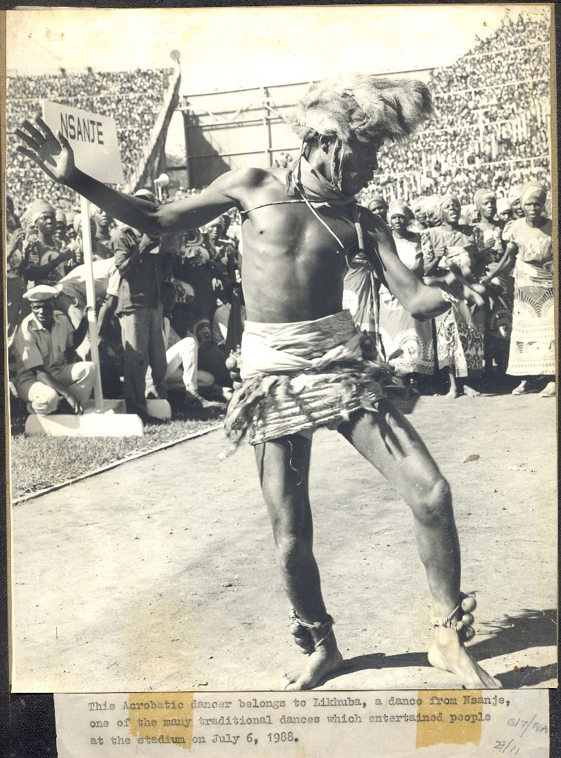 Likhuba dancer from Nsanje. 6 July 1988