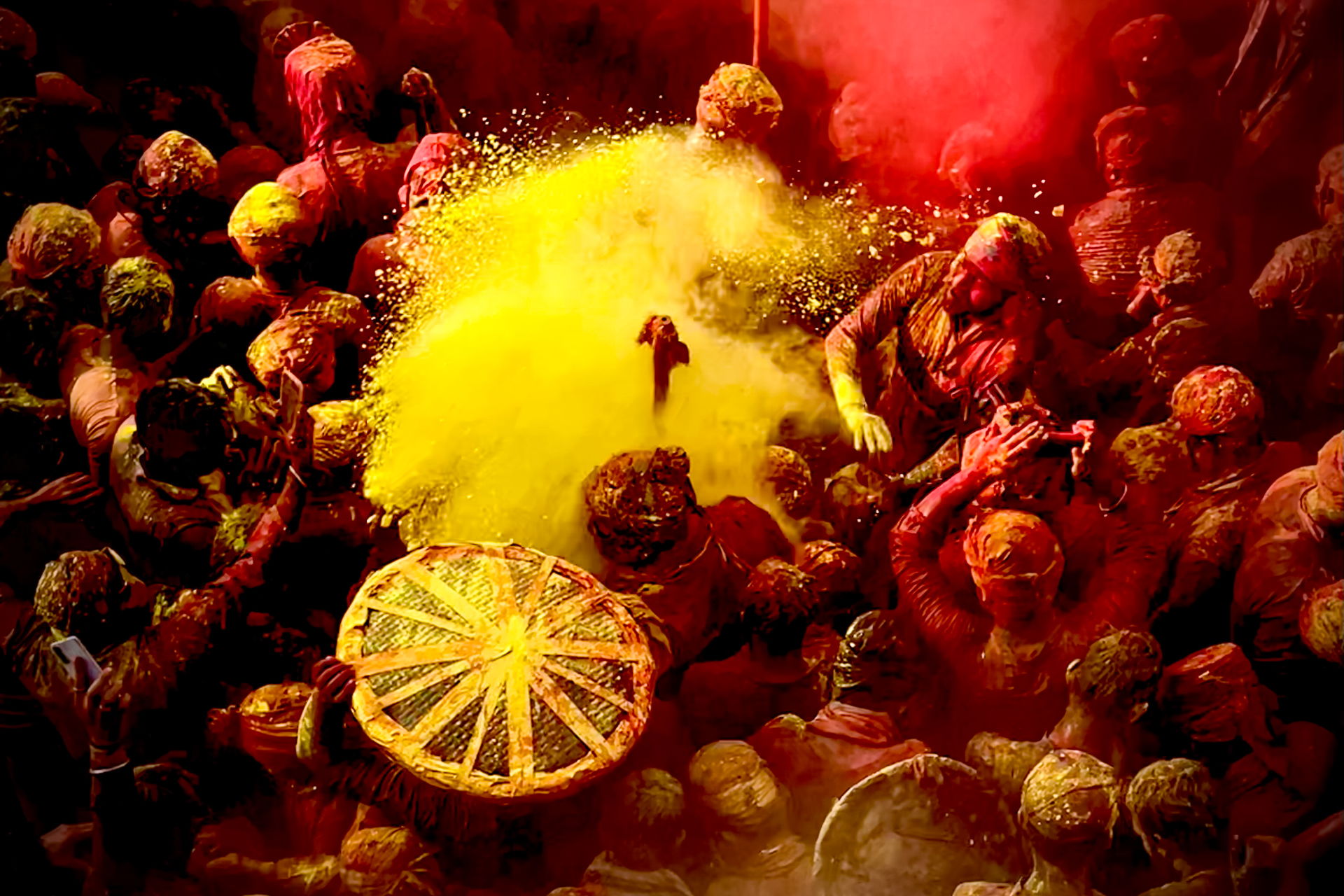menfolk from Nandgaon visit Barsana to celebrate ‘Holi’ with wo…