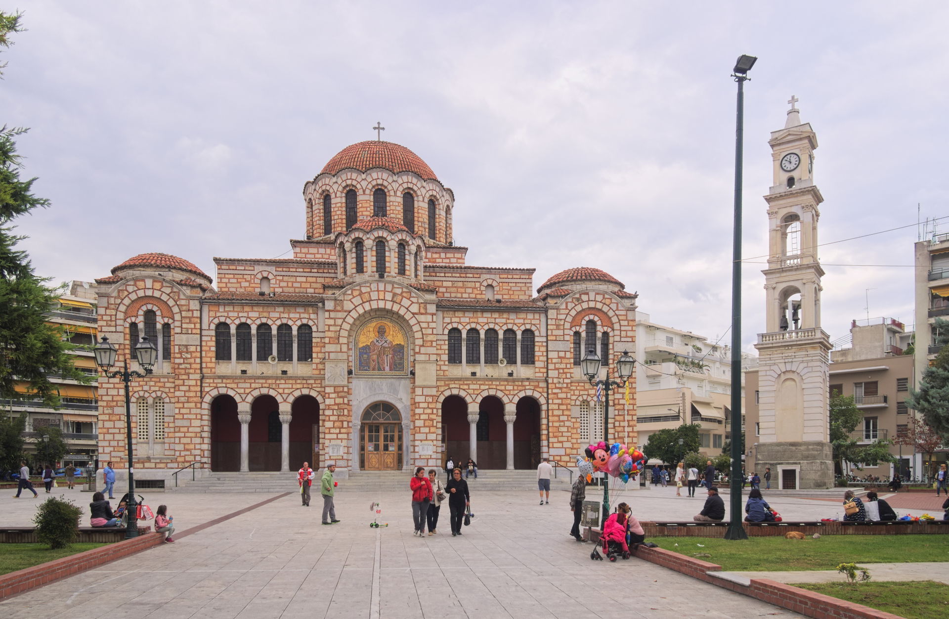 The church of Saint Nicholas in Volos and its bell tower.