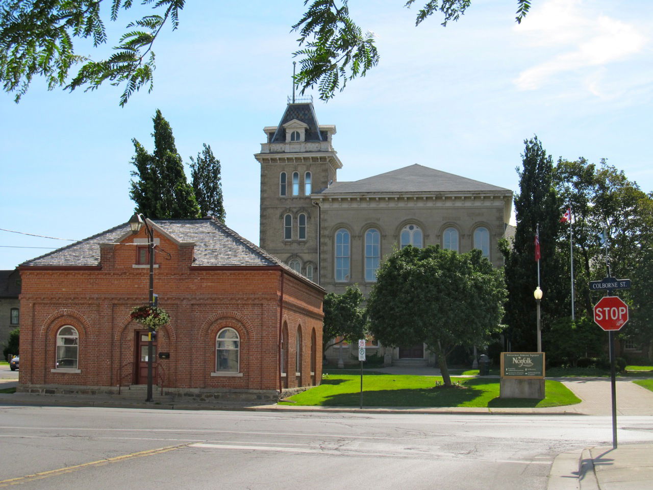 Governor Simcoe Square in Simcoe, Ontario.