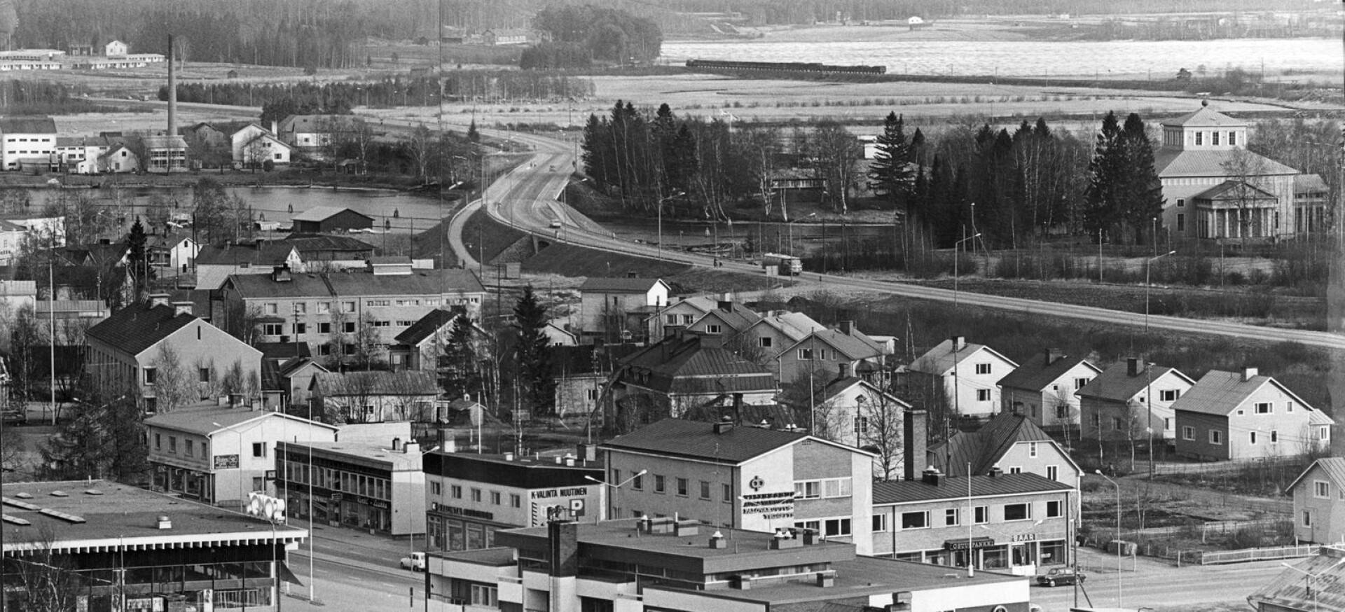 Aerial photograph of Lieksa, Finland.