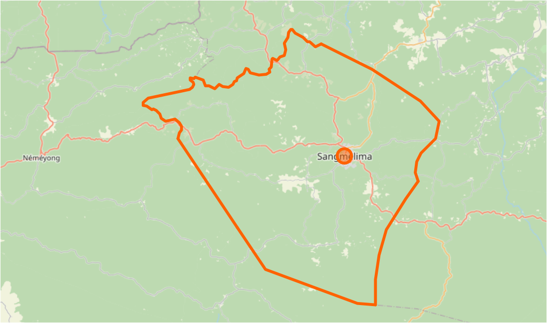 Limites communales de Sangmelima
