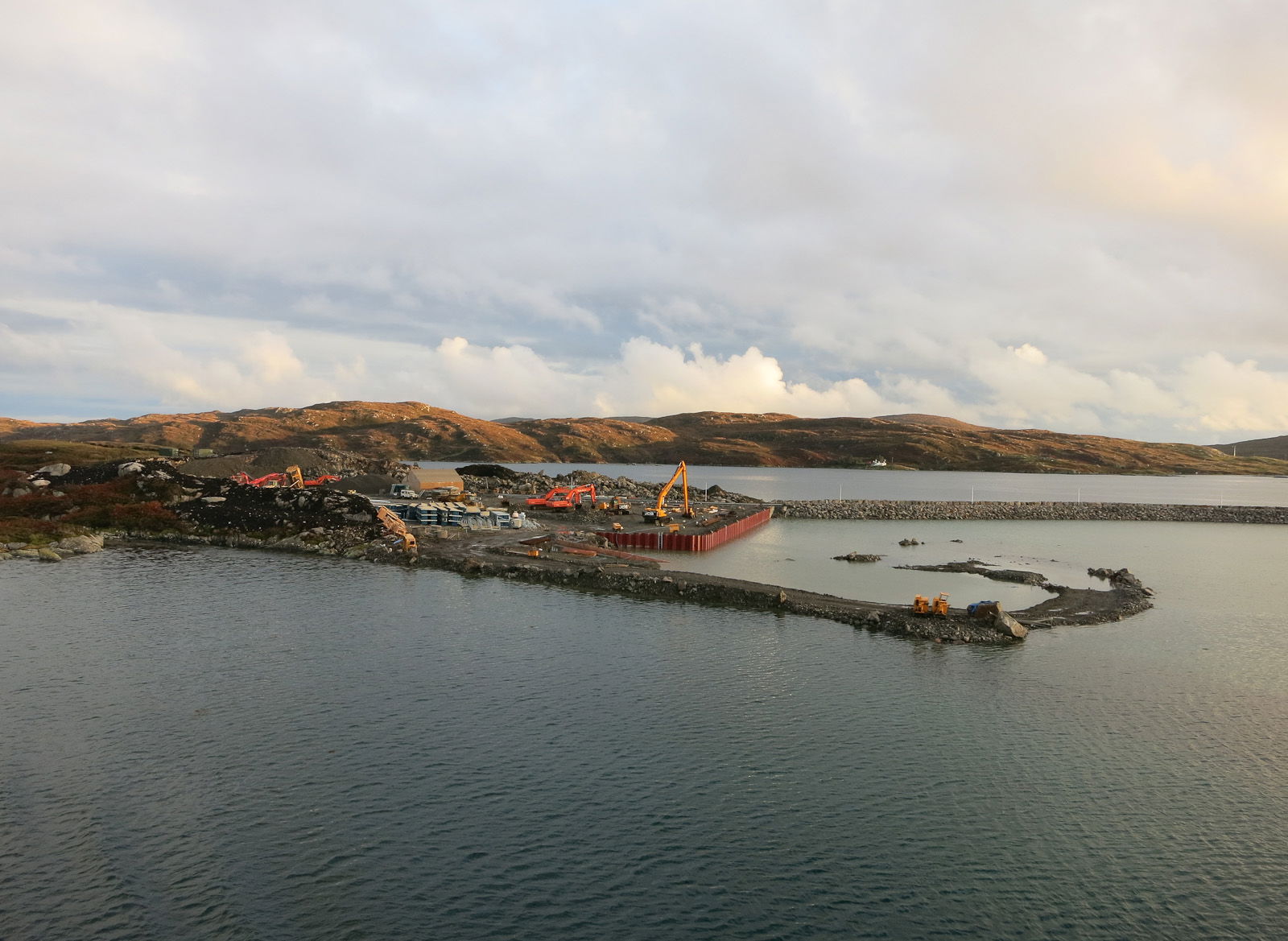 Lochboisdale Harbour construction