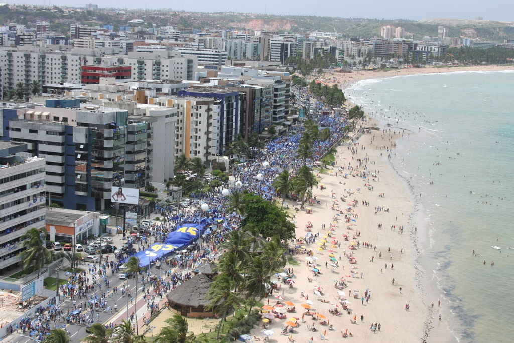 Panorama de Maceió, estado de Alagoas, Brasil.