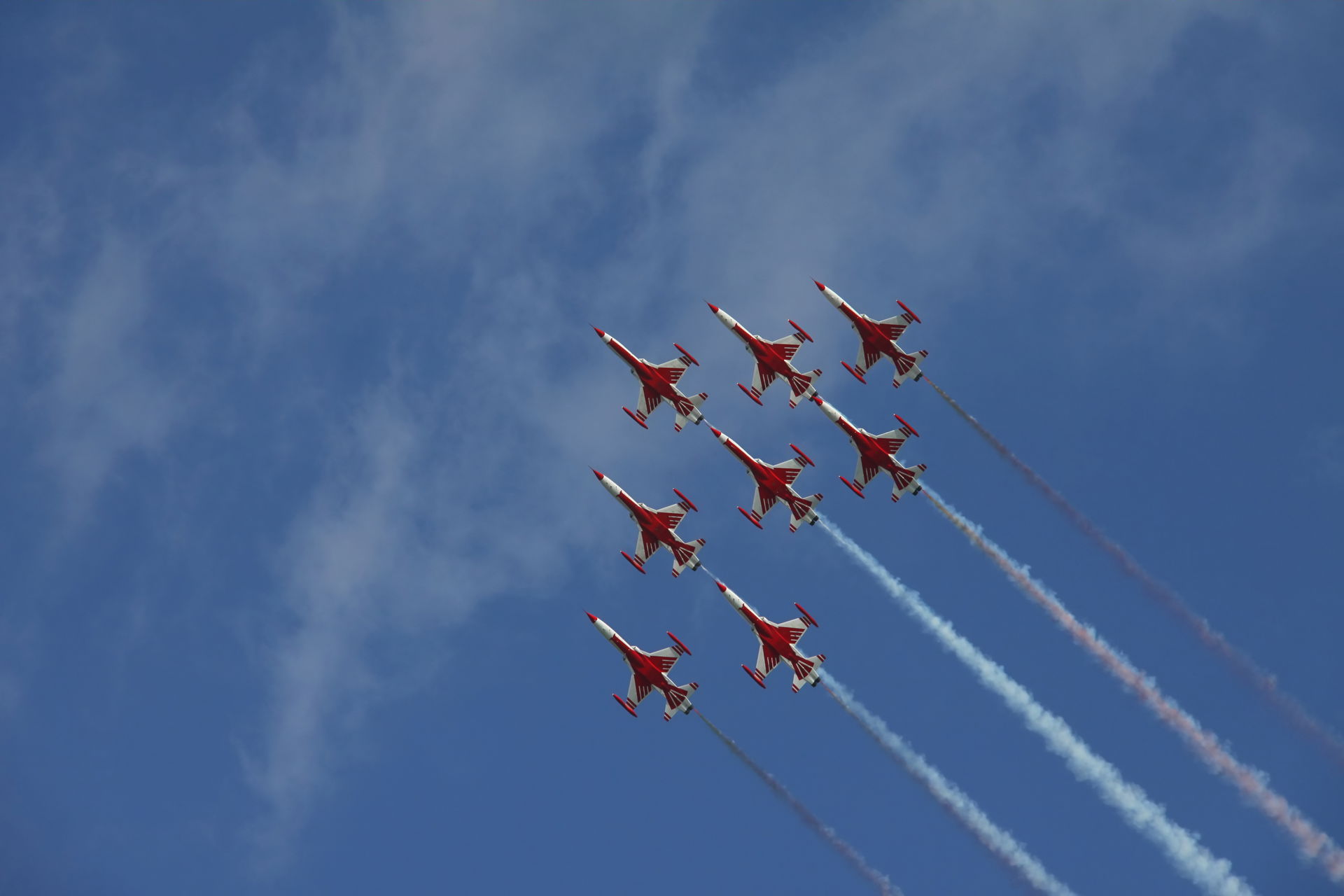 Türk Yıldızları (Turkish Stars) at the Kecskemet Air Show.