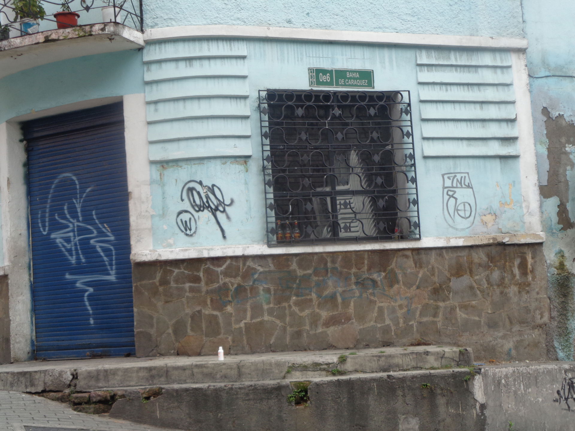 Quito Historic Center of Quito, street scene, detail of street …