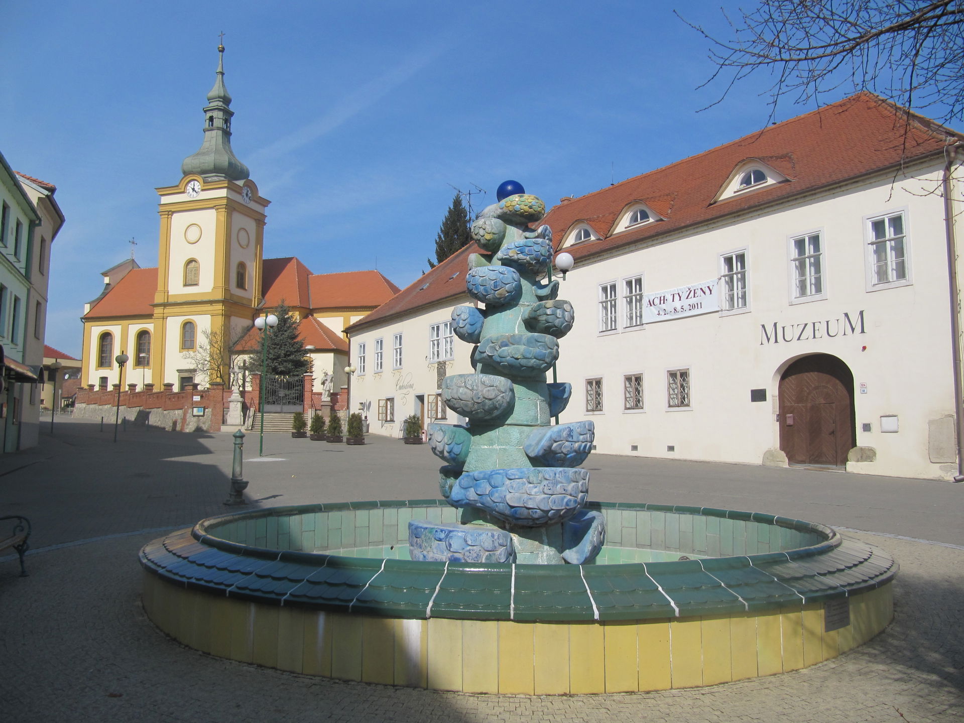 Šlapanice in Brno-Country District, Czech Republic. Sguare Masa…