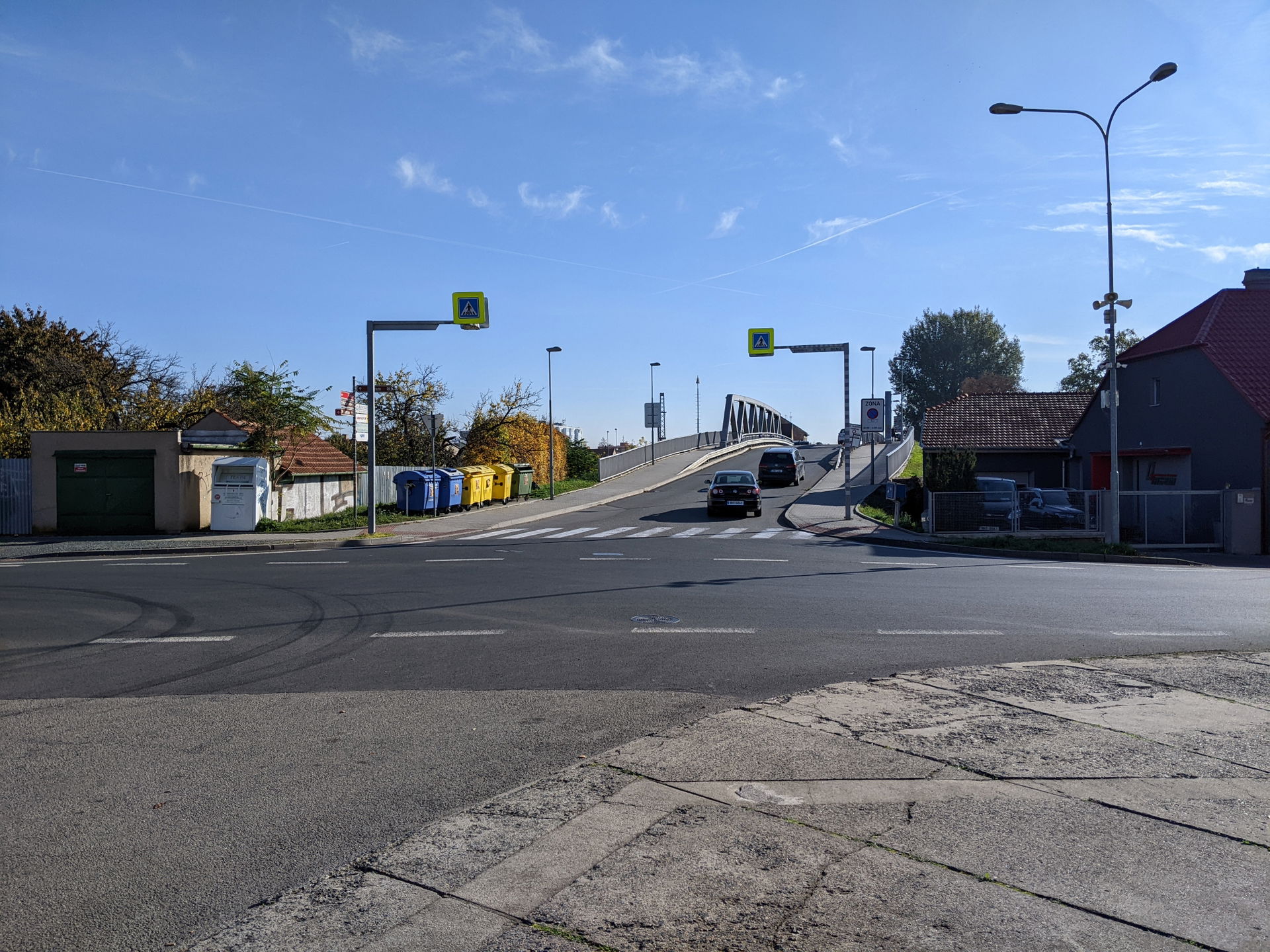 Modřice - křižovatka Brněnské a Tyršovy ulice