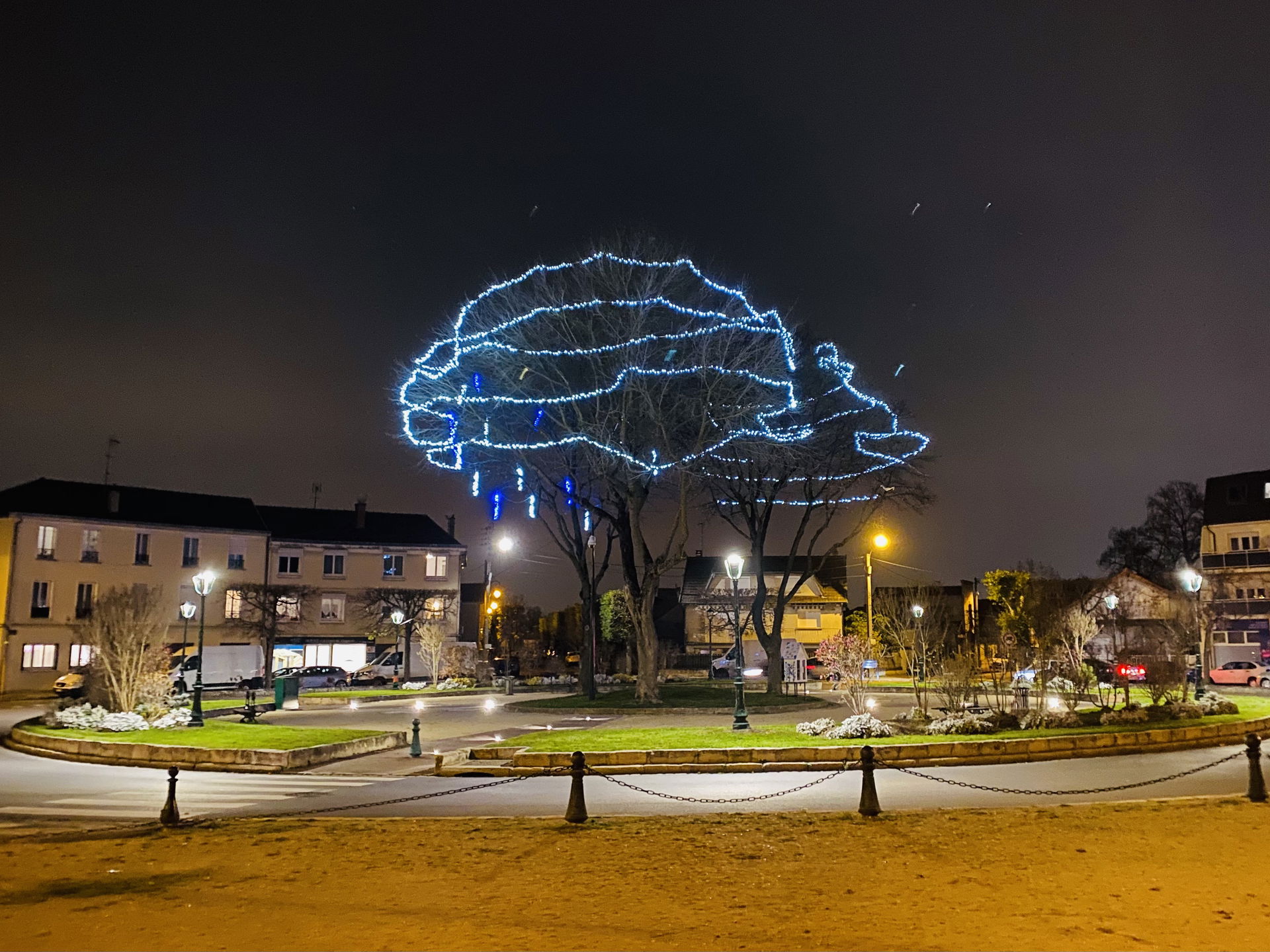 Place Marx Dormoy de nuit, Vigneux-sur-Seine