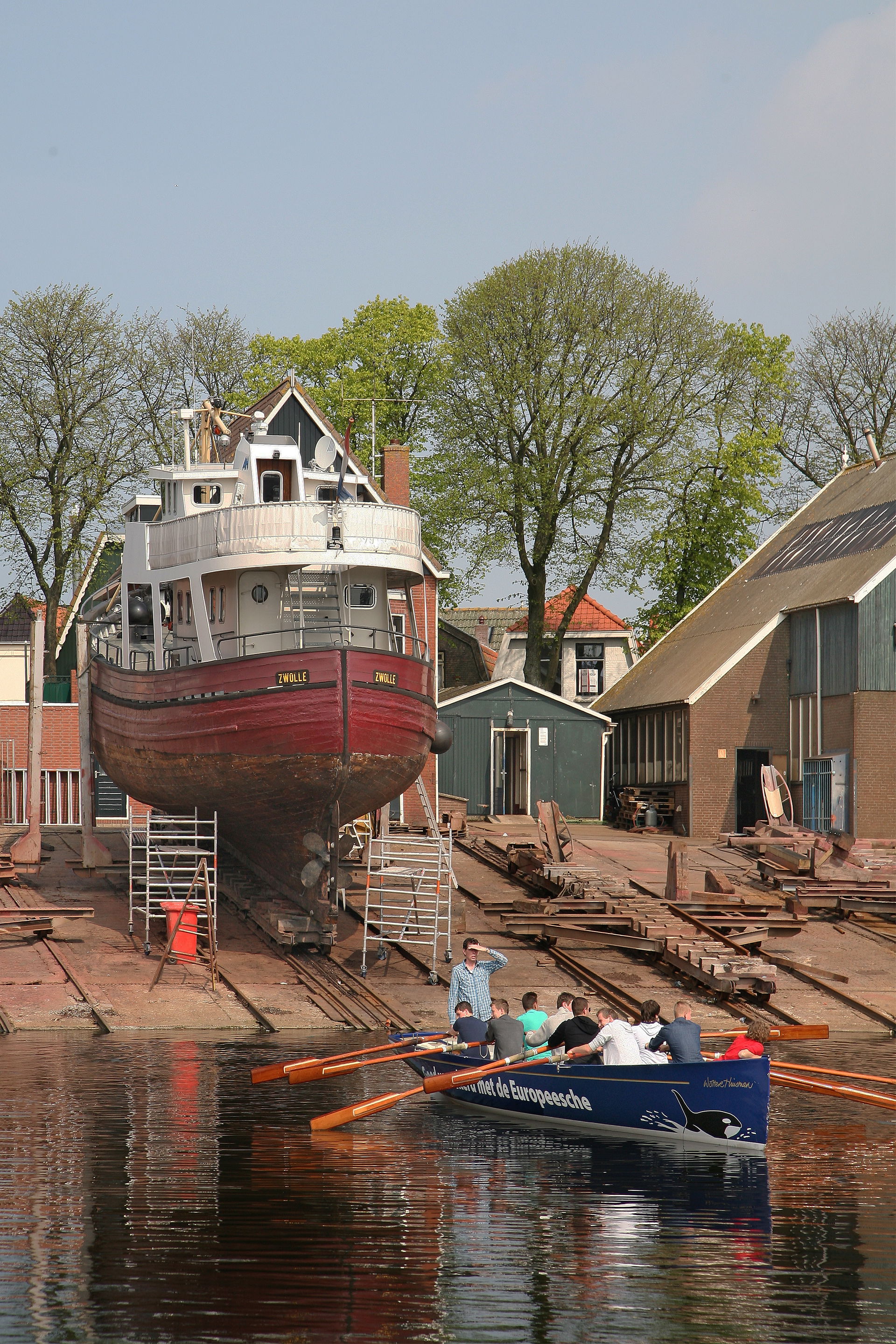 Small shipyard in Urk. The fishing village Urk is located in th…