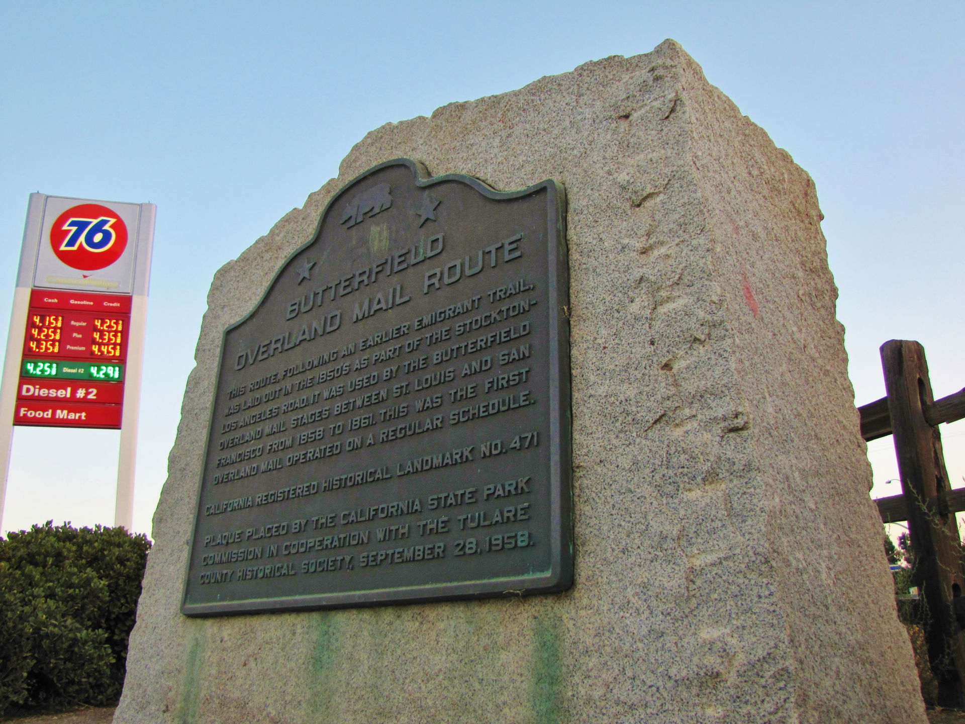 Butterfield Stagecoach Route California Historical Landmarks pl…