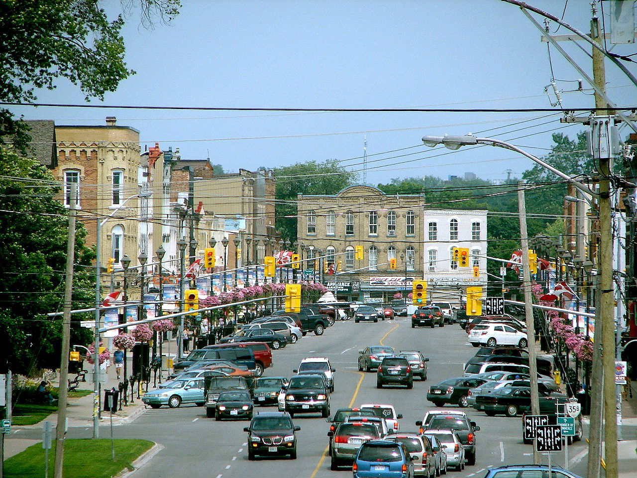 Town centre of Lindsay (City of Kawartha Lakes), Ontario, Canada