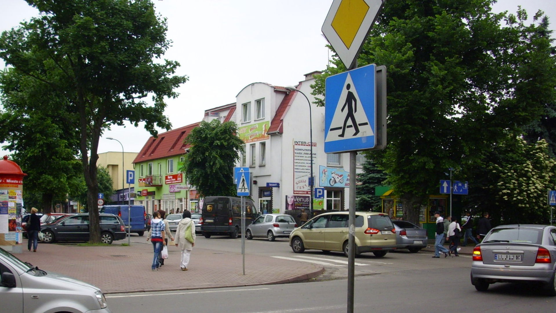 Łuków (woj. lubelskie, Polska). Centrum miasta w godzinach szcz…