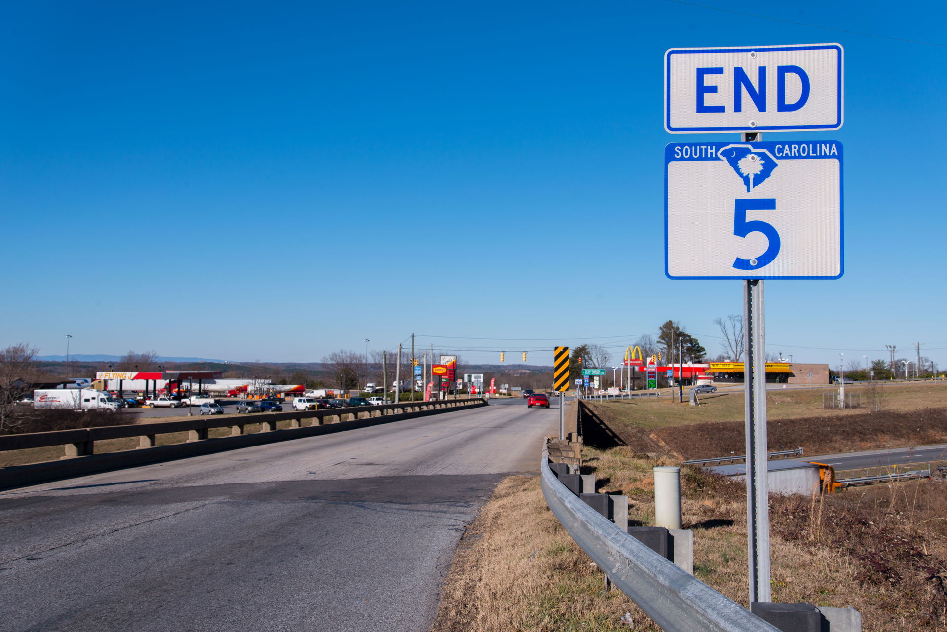 North end of SC 5 in Blacksburg, South Carolina, at the bridge …