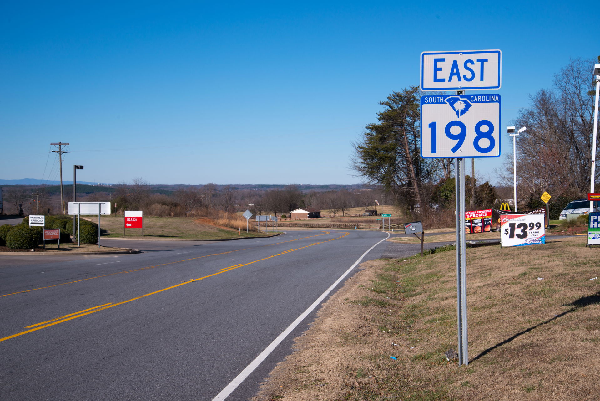 East SC 198, in Blacksburg, South Carolina, heading towards Ear…