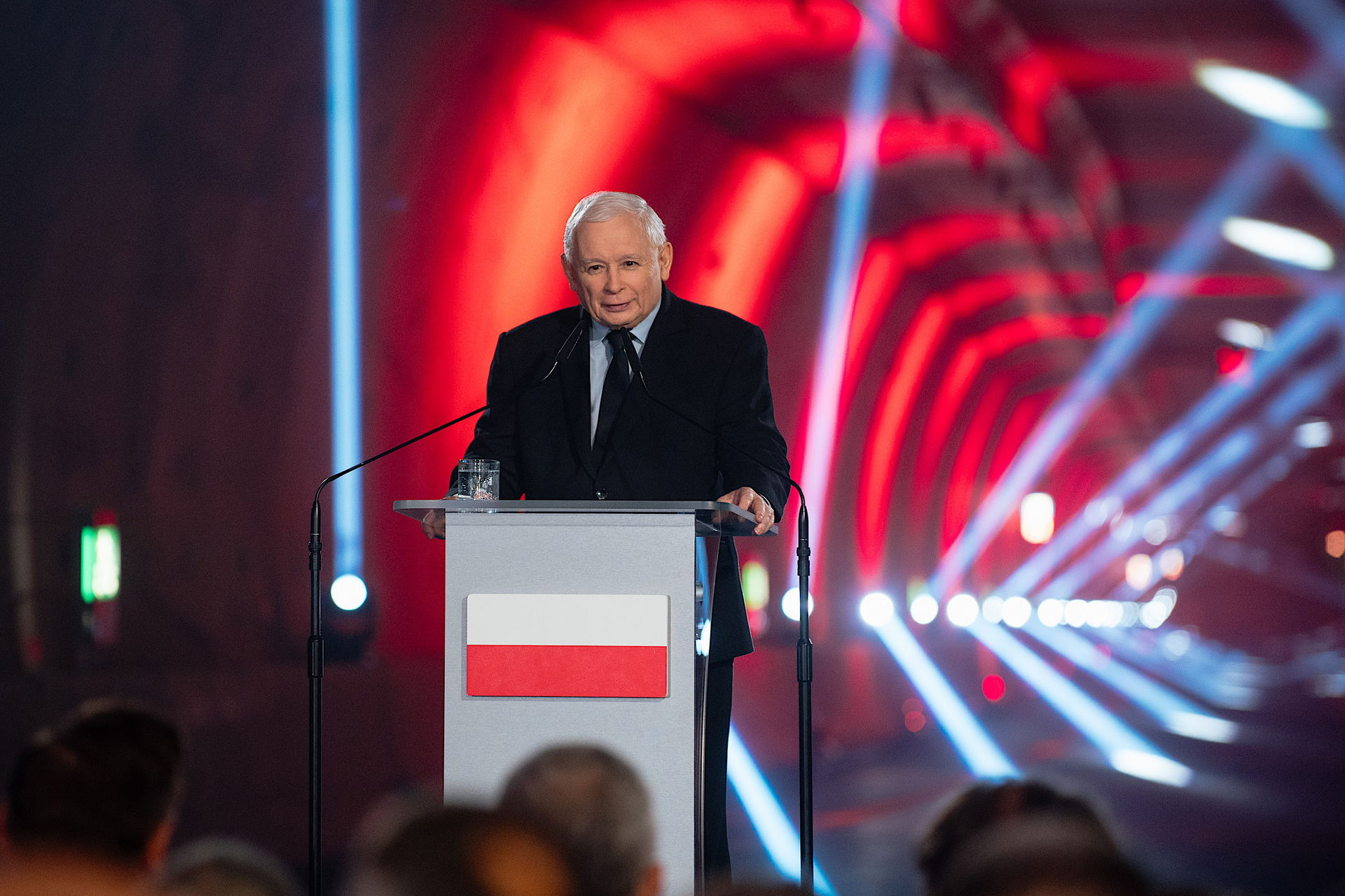 Jarosław Kaczyński. Świnoujście. Tunnel under the Świna River. …