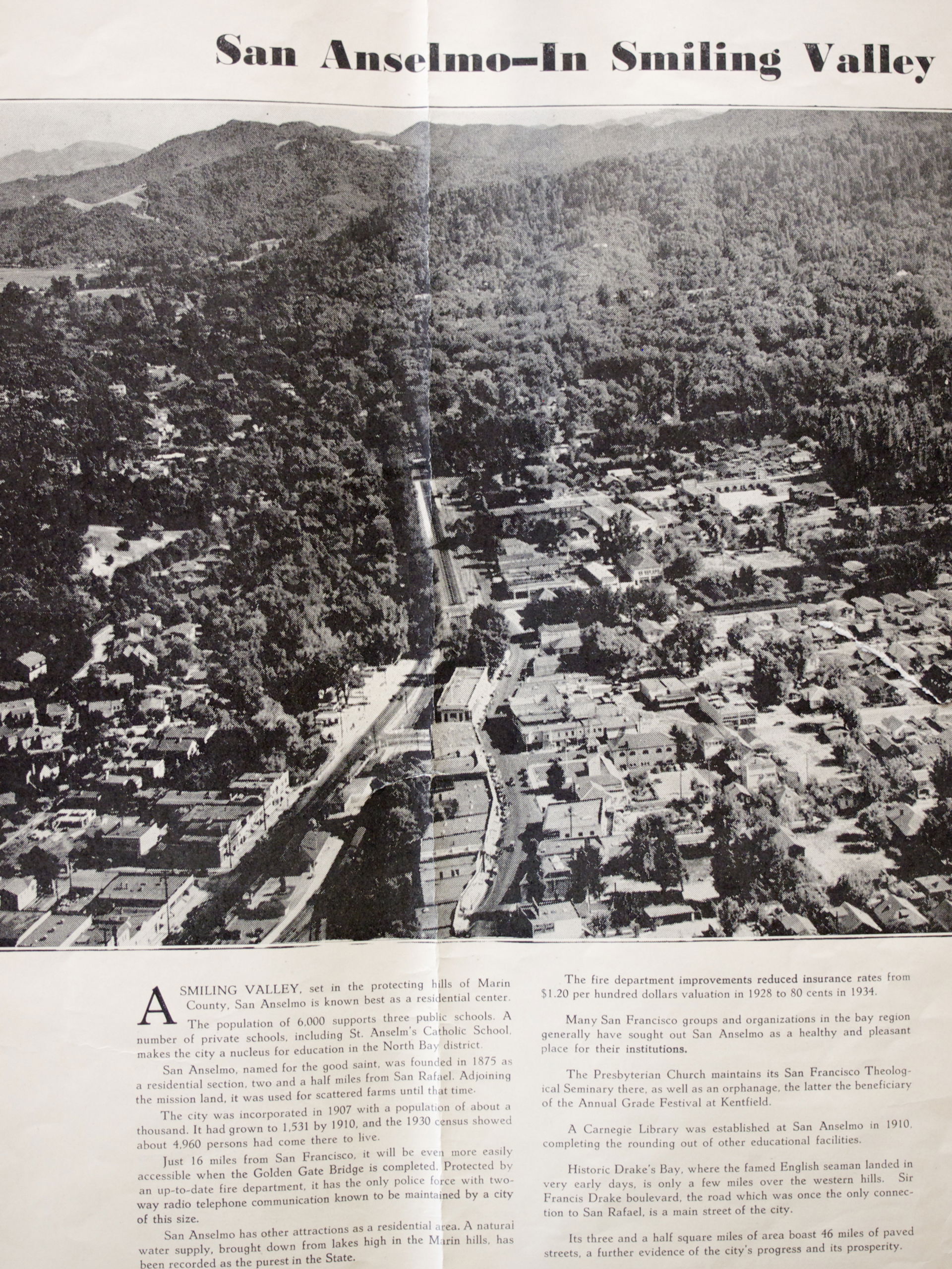 An aerial photo
