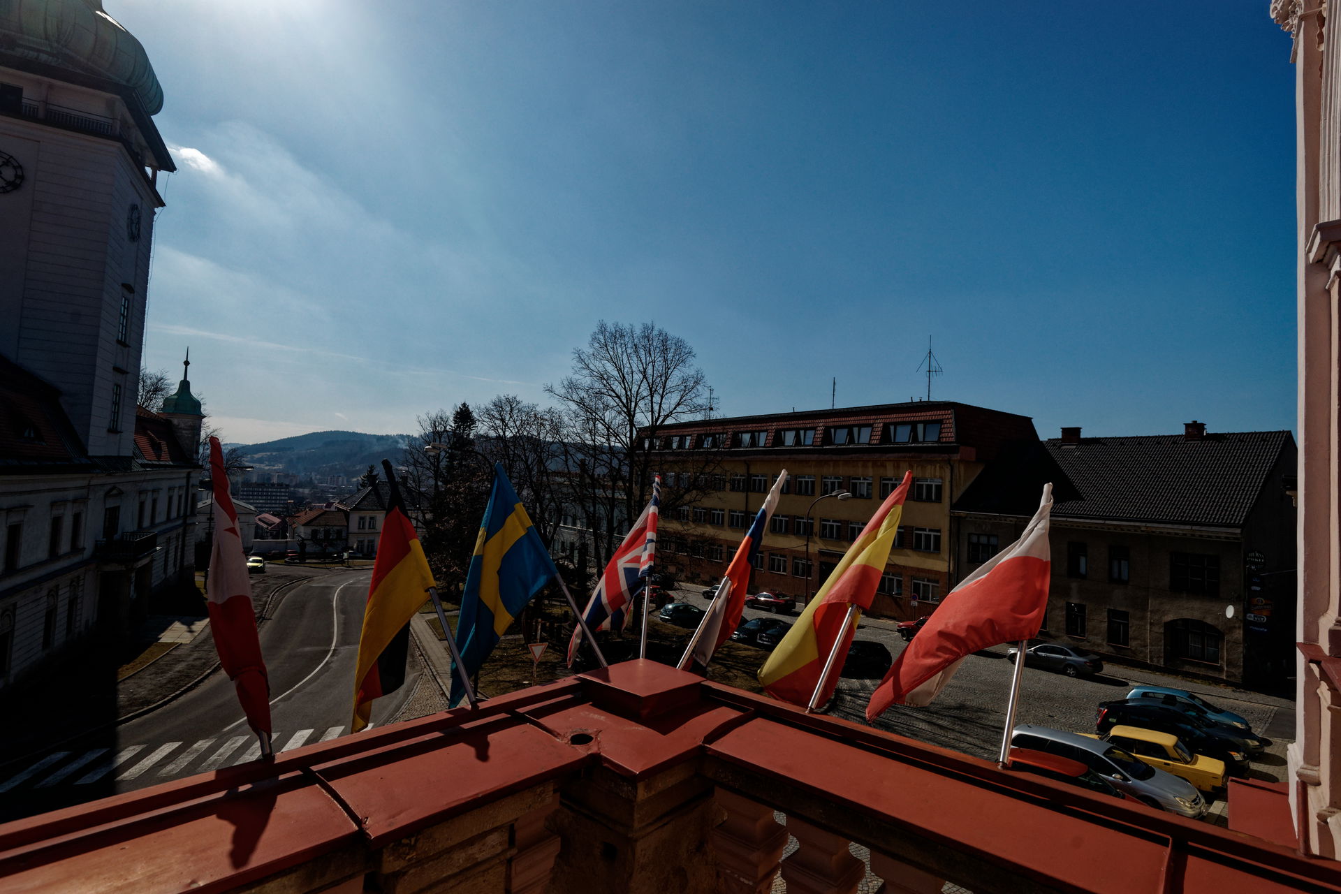 Vsetín - Horní náměstí - Nová radnice - View from balcony on Vs…