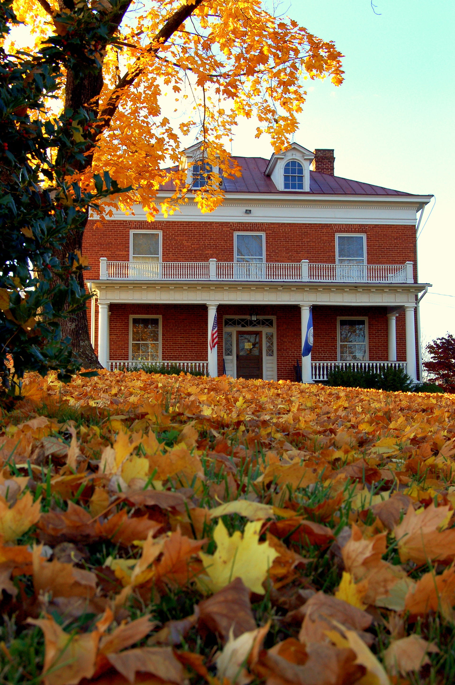 Building and lawn of the Amherst Historical Society in Amherst,…