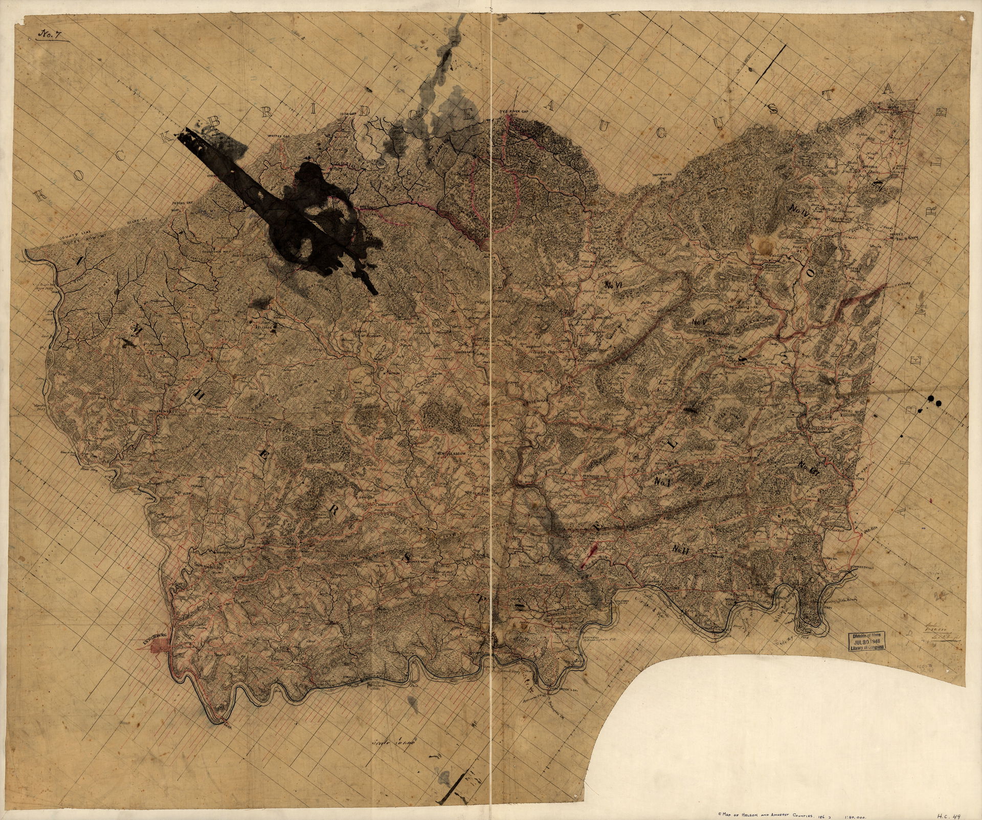 Relief shown by hachures. Shows the names of some residents. Da…