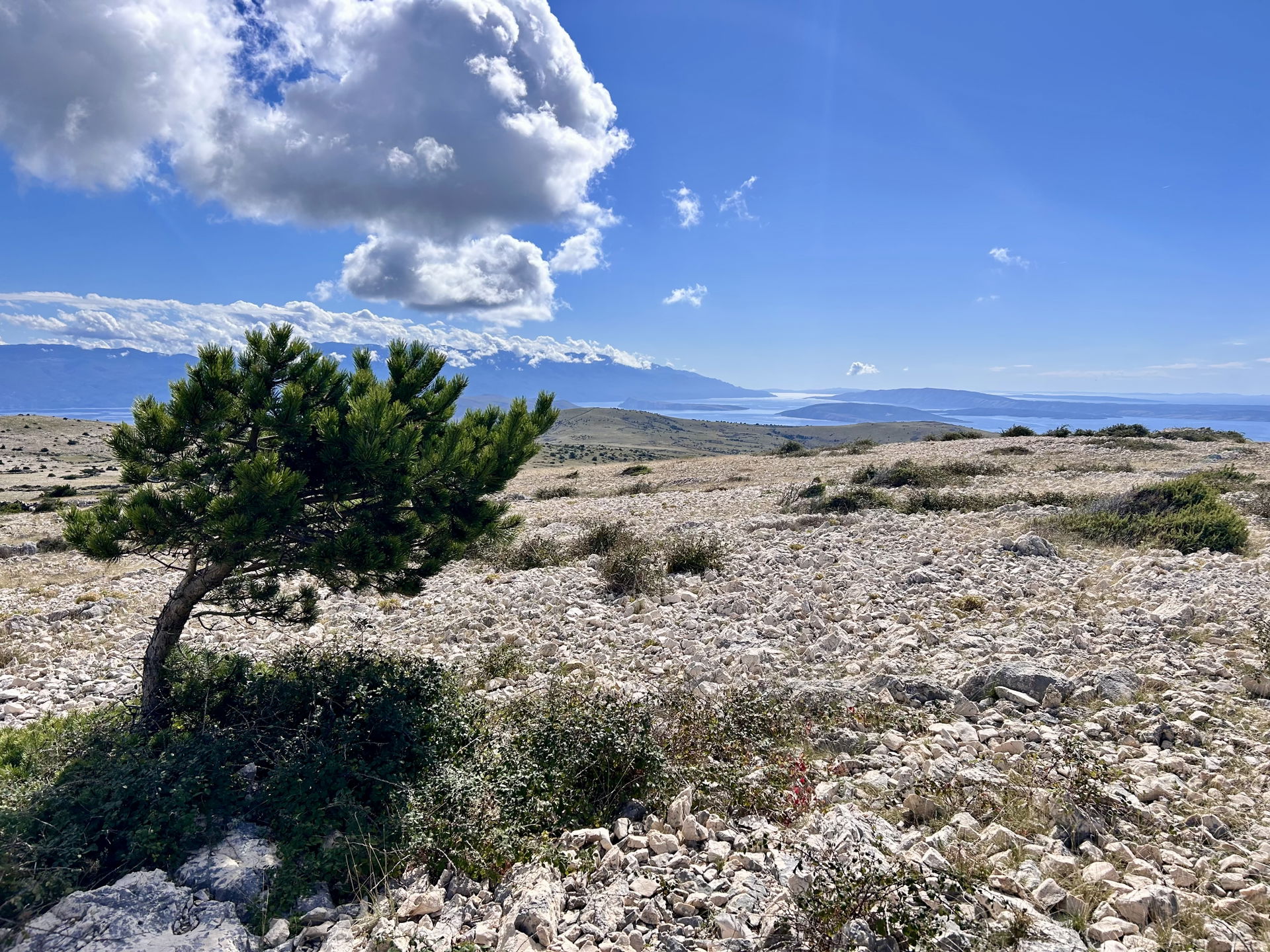 The view from Obzova peak, Krk island, Croatia