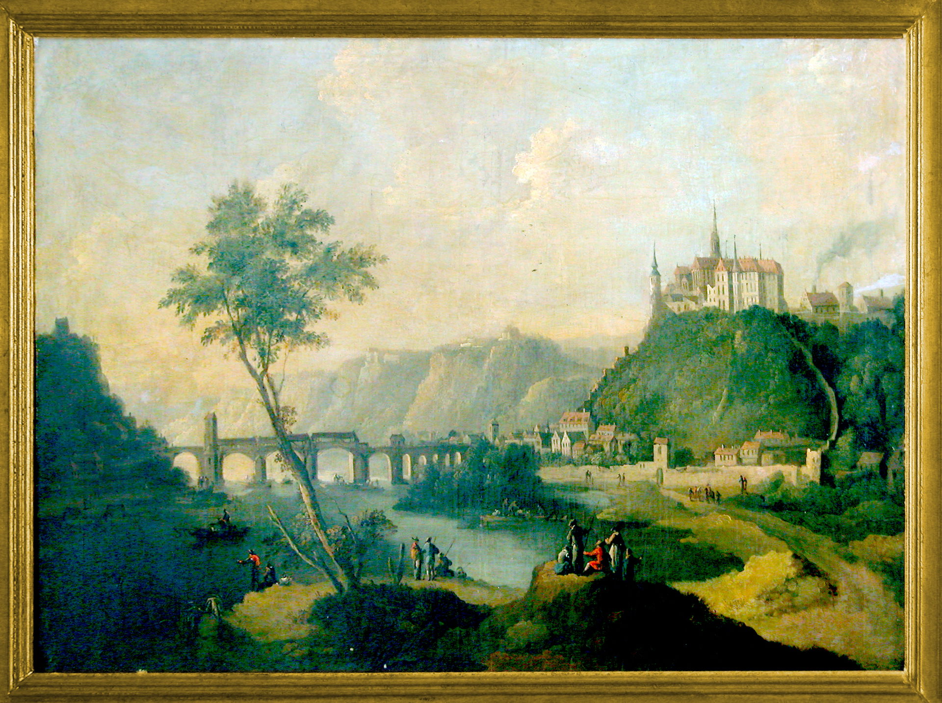 20.10.2009  01662  Meißen: Gemälde Meißen (Profilansicht von No…