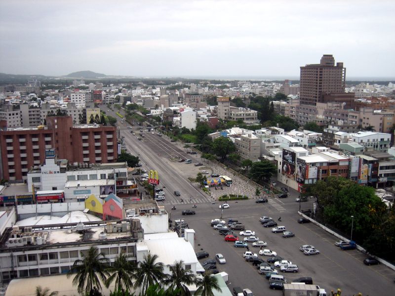 View of Taitung City from Carp Hill.