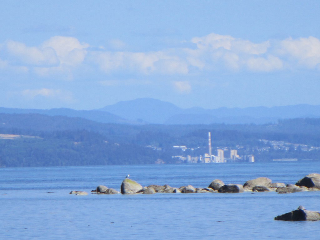 View of Powell River from Savary Island