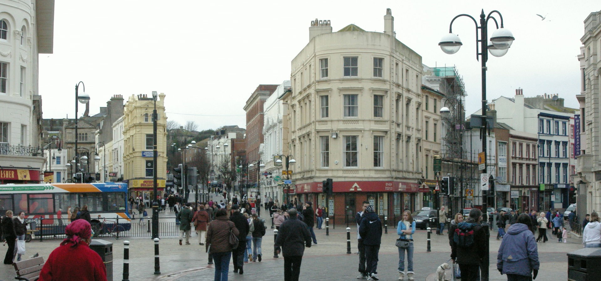 Town centre, Hastings, England.