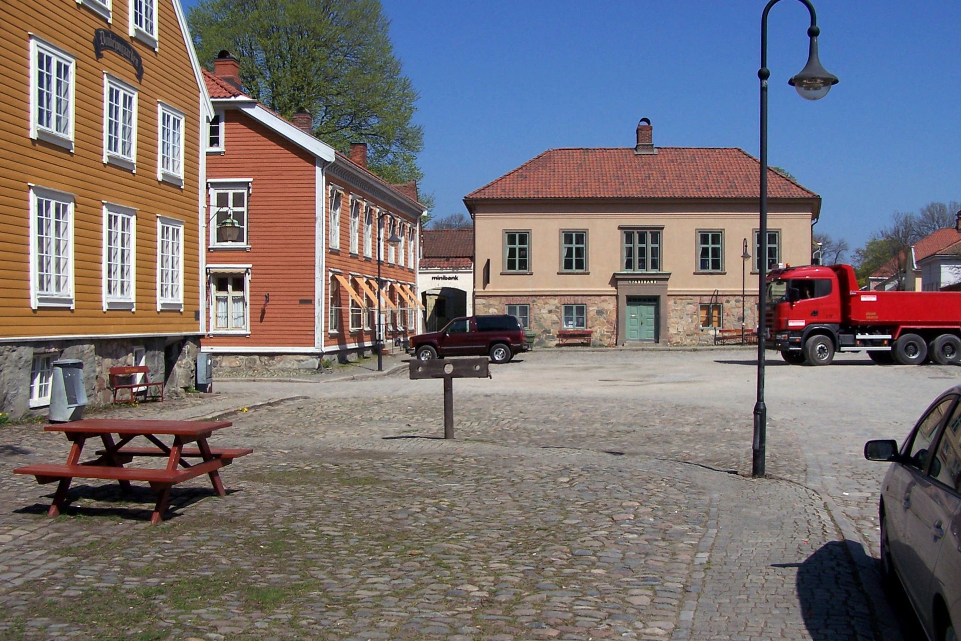 Central square in Gamlebyen (Old Town), Fredrikstad, Norway
