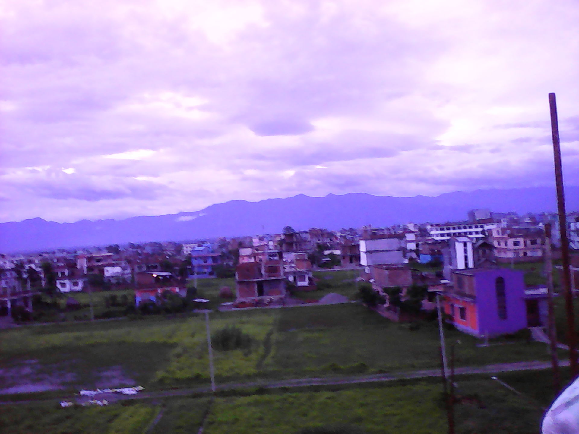 View from top of house near Bijuli office at Itahari, Nepal