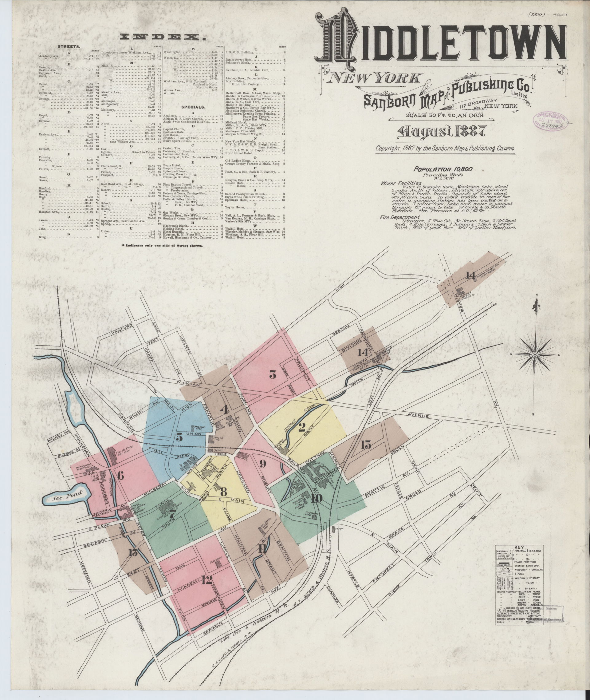 Aug 1887. 14 Sheet(s).