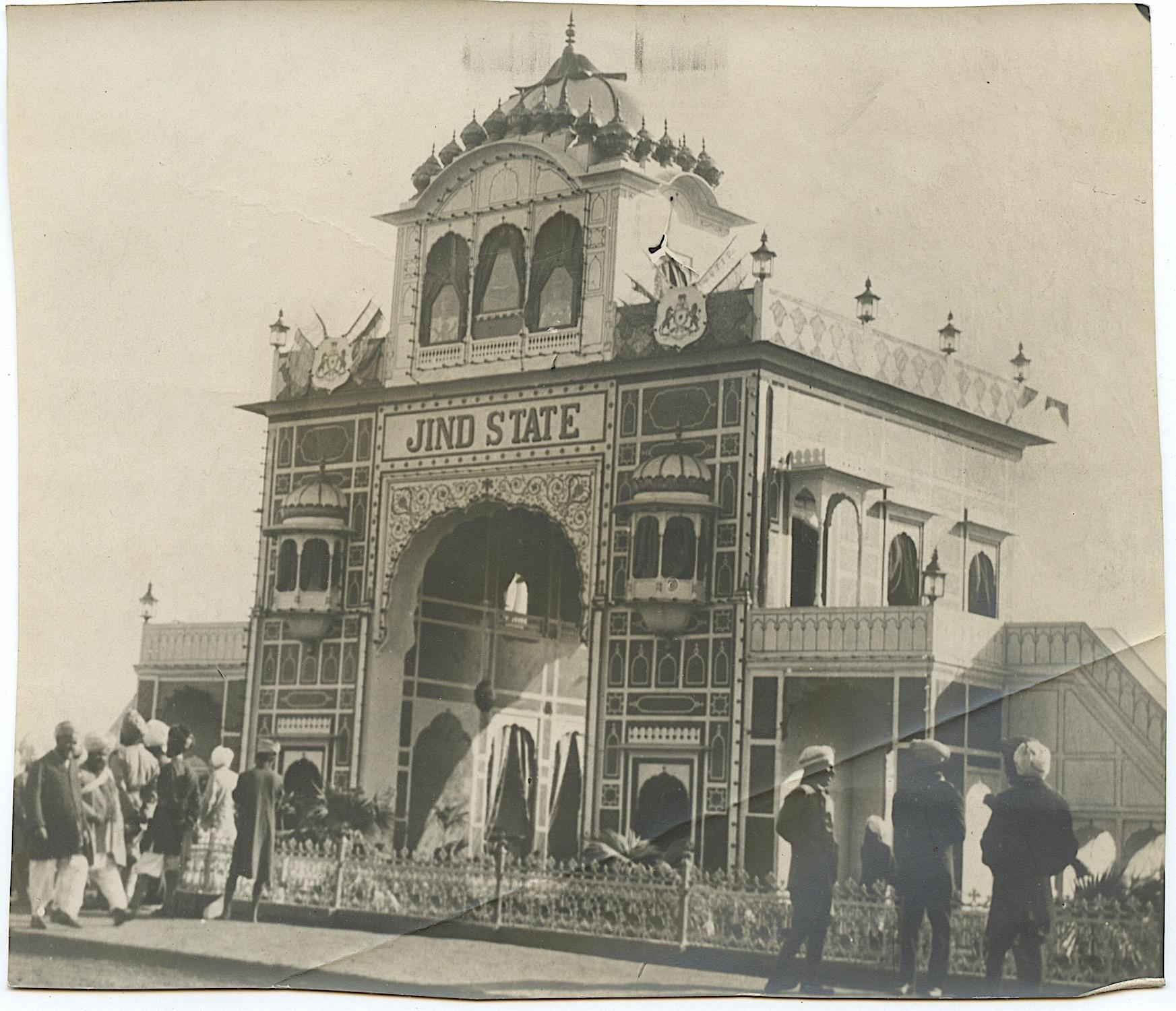 Photograph taken in the erstwhile Jind State of a building with…