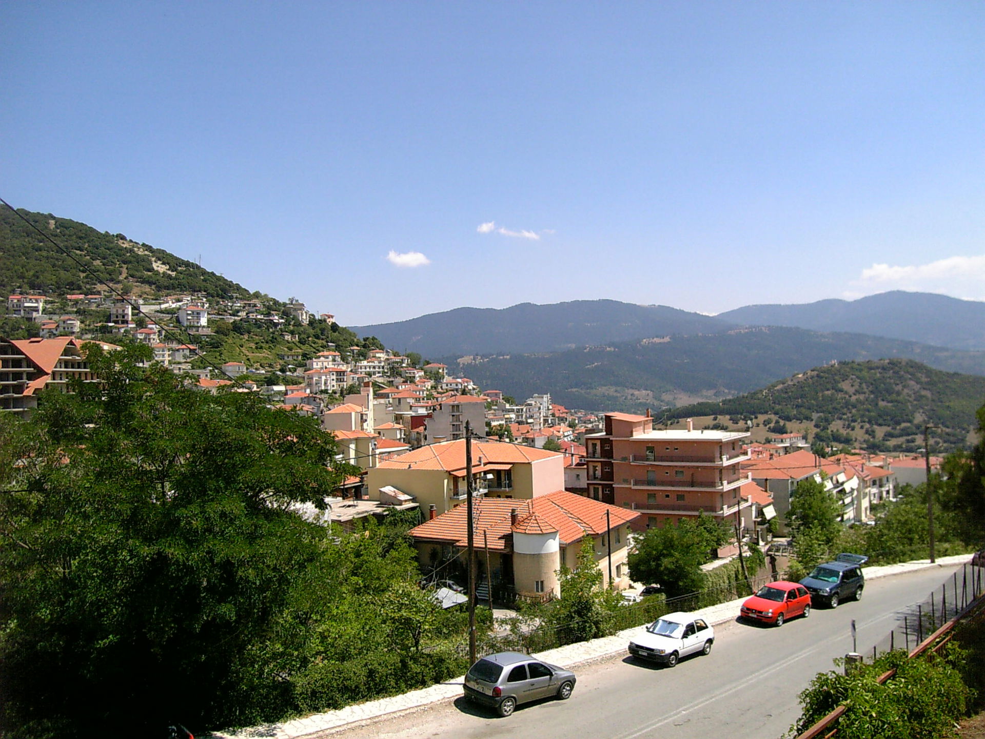 View of Karpenisi, in Evritania prefecture, Greece