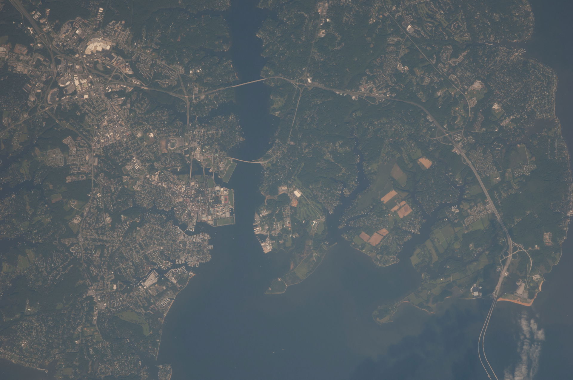 View of Annapolis, Maryland taken during ISS Expedition 40.