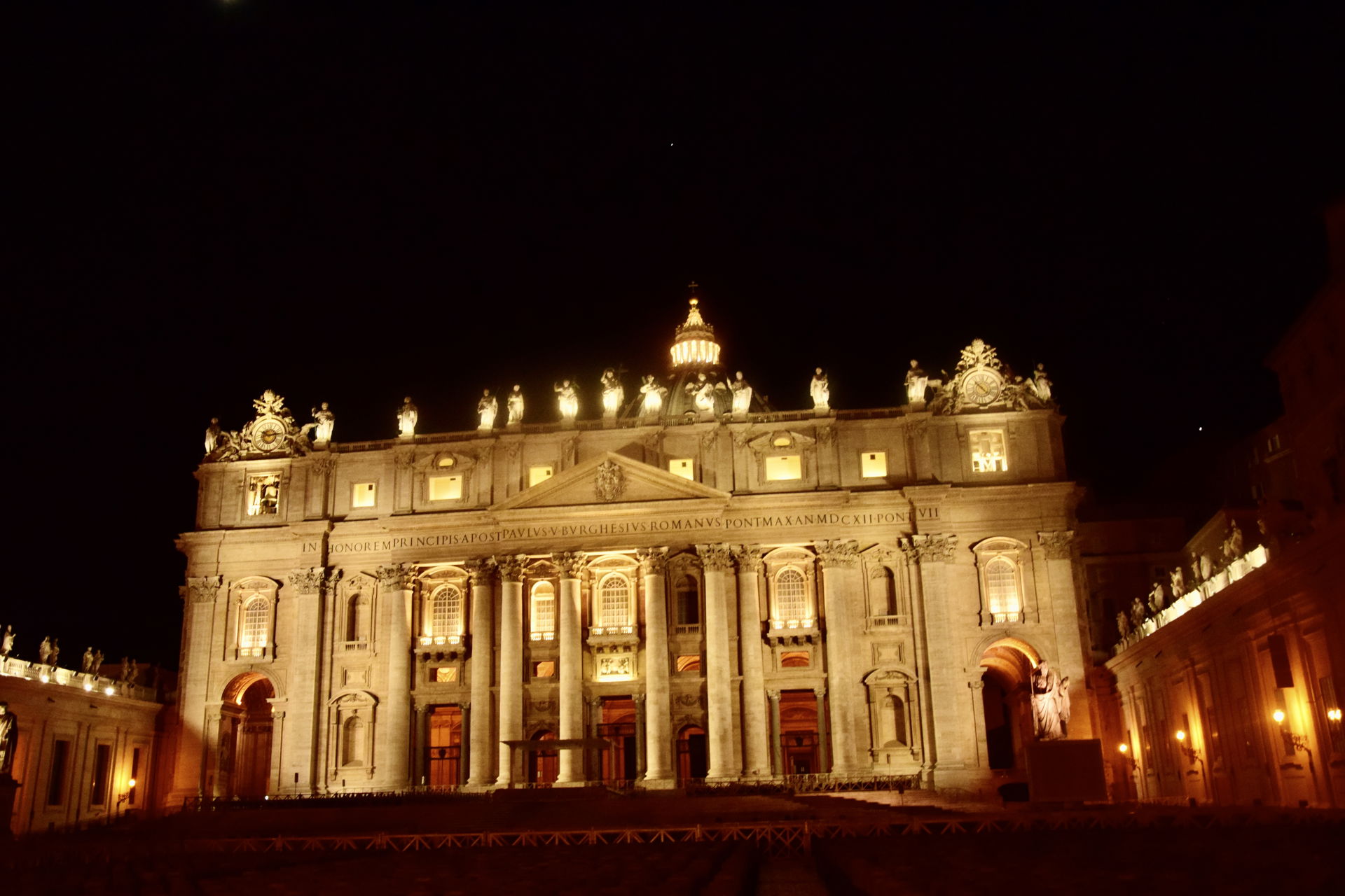 Saint Peter’s Basilica at St Peter’s Square at Night
