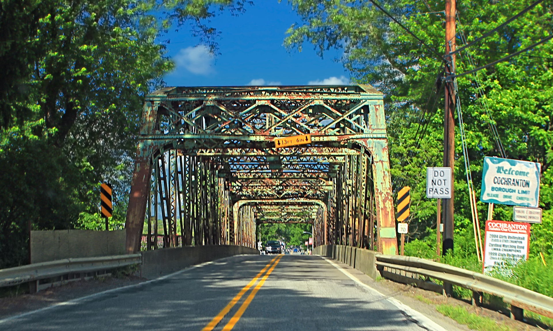 PA Route 173 (Adams Street) truss bridge over French Creek, bor…