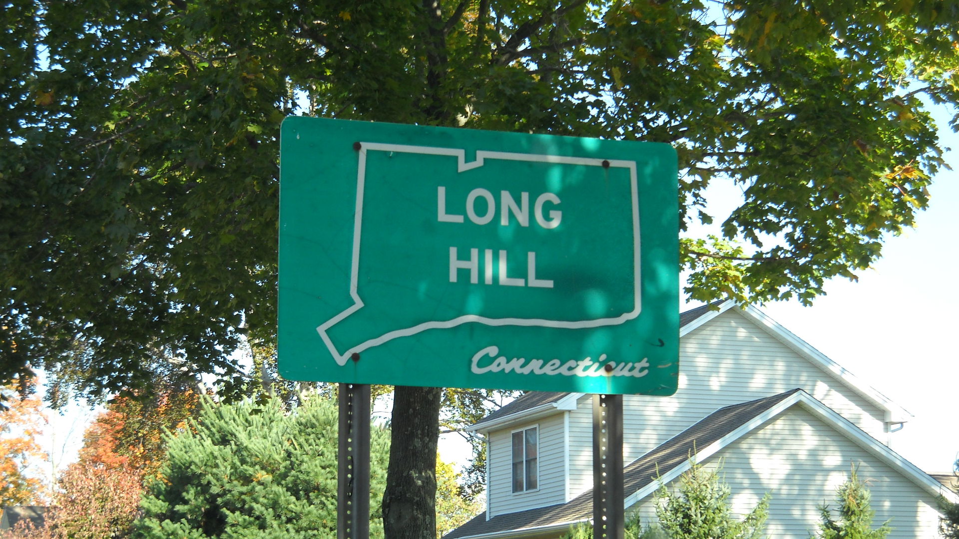 Image of Long Hill sign Trumbull, Connecticut