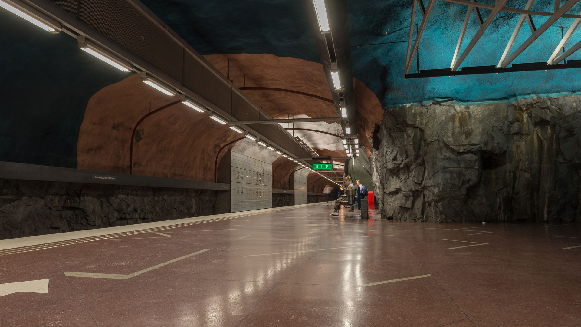 Sundbyberg centrum metro station, Stockholm.