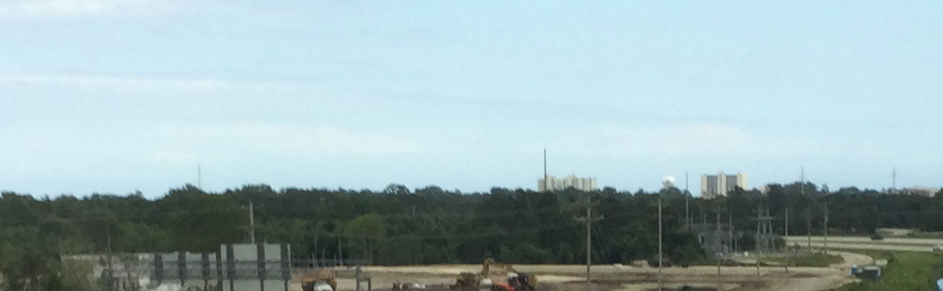 Beach Resorts seem from SC 31 near Myrtle Beach, South Carolina.
